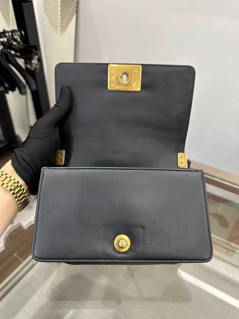Chanel Chanel Black Gold Leboy Leather Shoulder Bag-yf Size ONE SIZE - 3 Thumbnail