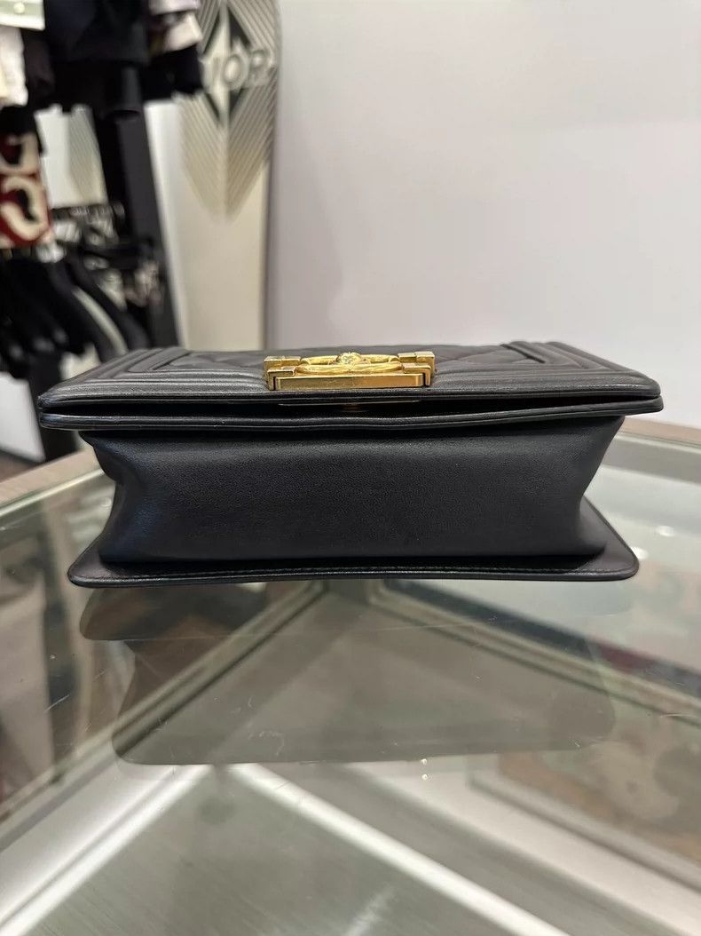 Chanel Chanel Black Gold Leboy Leather Shoulder Bag-yf Size ONE SIZE - 4 Thumbnail