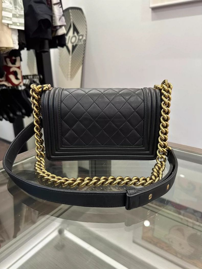 Chanel Chanel Black Gold Leboy Leather Shoulder Bag-yf Size ONE SIZE - 2 Thumbnail