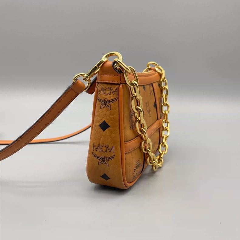 MCM MCM Classic Cognac Chain Handbag-yf Size ONE SIZE - 8 Thumbnail