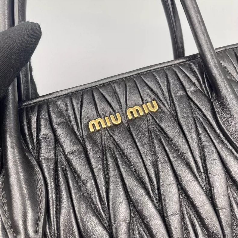 Miu Miu Miu Miu Pleated Handbag Crossbody Bag-yf Size ONE SIZE - 6 Thumbnail