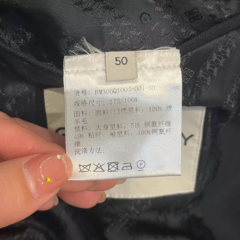 Givenchy Givenchy Black Perforated Wool Suit Jacket-yf Size US L / EU 52-54 / 3 - 5 Thumbnail