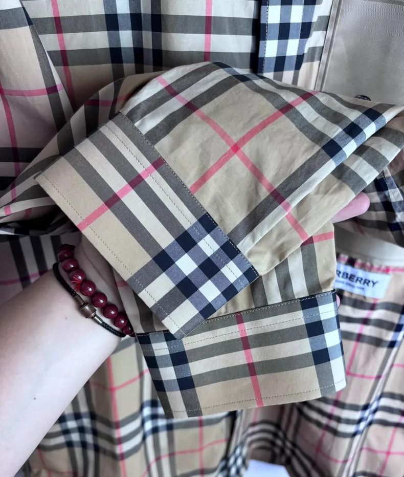 Burberry Burberry Checked Long Sleeve Button-Up Shirt-yf Size US XXL / EU 58 / 5 - 4 Thumbnail