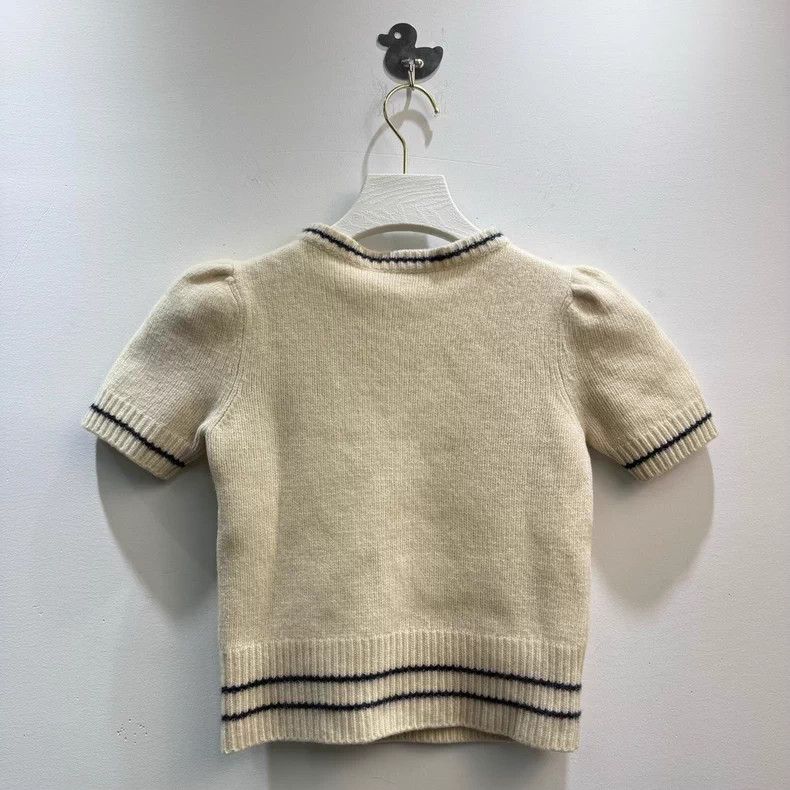 Dior Dior Lucky Star Logo Knit Short Sleeve Top-yf Size US XS / EU 42 / 0 - 4 Thumbnail