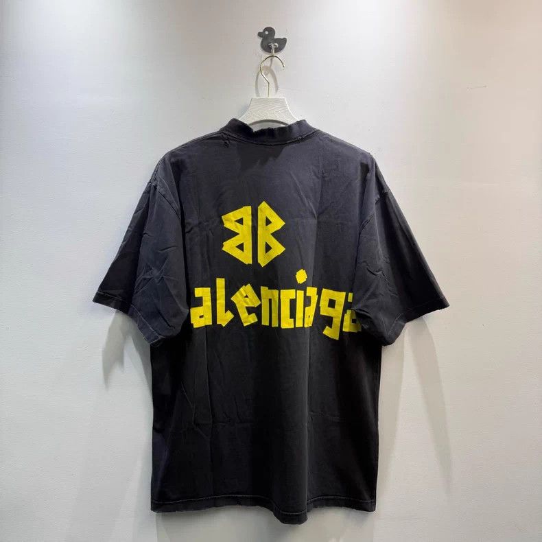 Balenciaga Balenciaga Vintage Logo Black Short Sleeve Shirt-yf Size US S / EU 44-46 / 1 - 4 Thumbnail