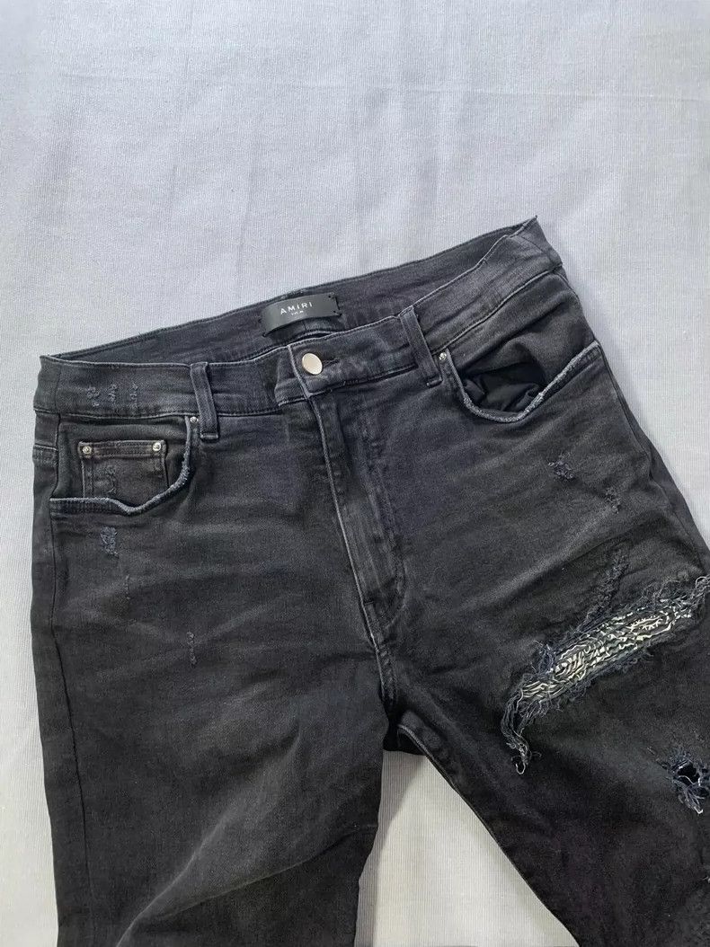 Amiri AMIRI Casual Denim Jeans with Floral Patchwork-yf Size US 36 / EU 52 - 3 Thumbnail