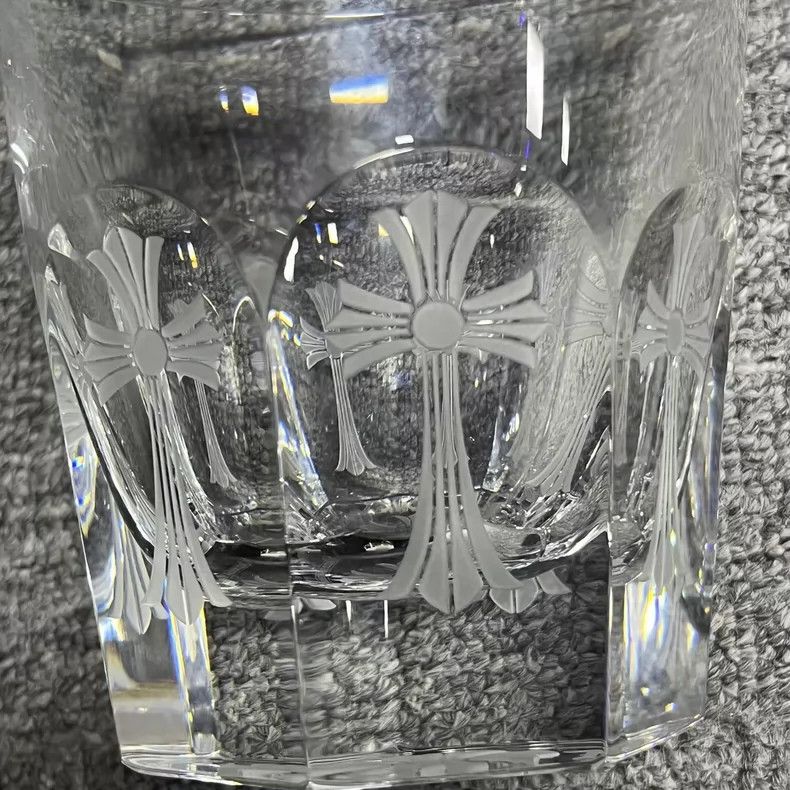 Chrome Hearts Chrome Hearts Crystal Drinking Glass with Cross Design-yf Size ONE SIZE - 3 Thumbnail