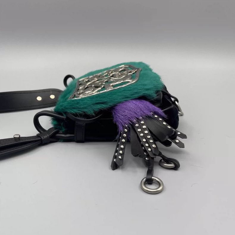 Prada Prada Pony Hair Fringe Crossbody Bag-yf Size ONE SIZE - 4 Thumbnail