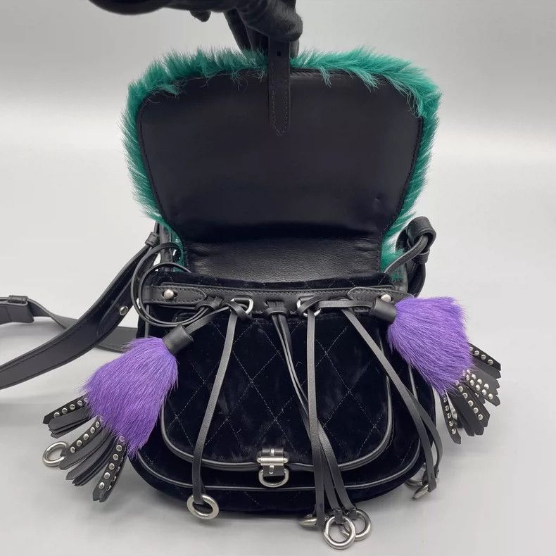 Prada Prada Pony Hair Fringe Crossbody Bag-yf Size ONE SIZE - 8 Thumbnail