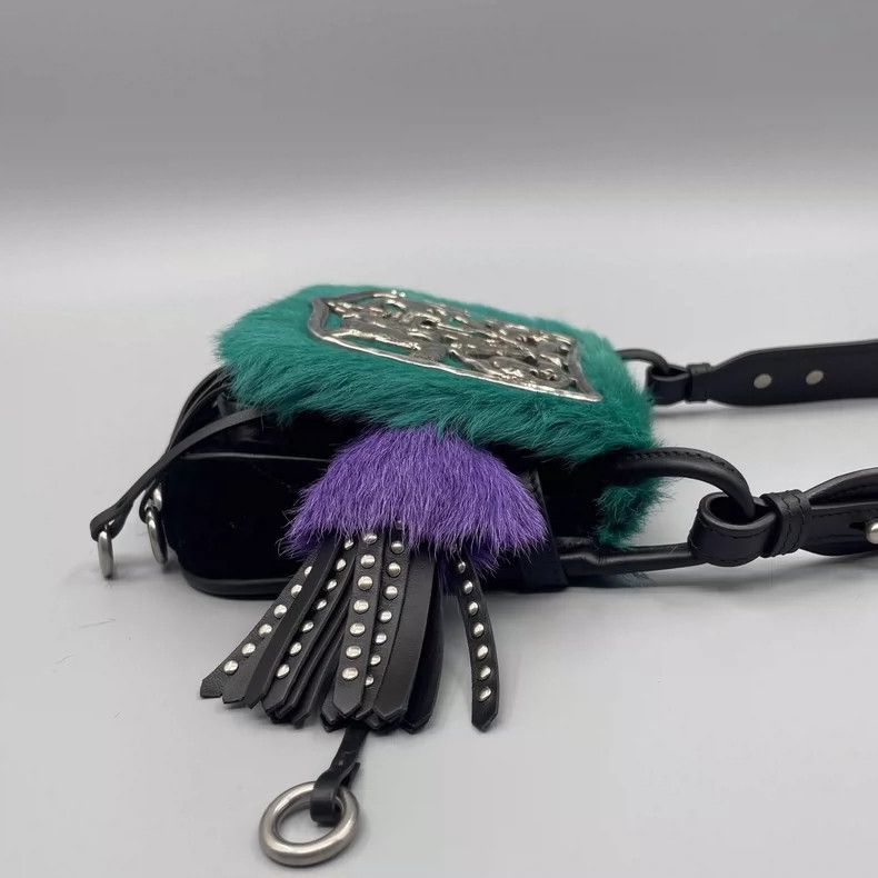 Prada Prada Pony Hair Fringe Crossbody Bag-yf Size ONE SIZE - 5 Thumbnail
