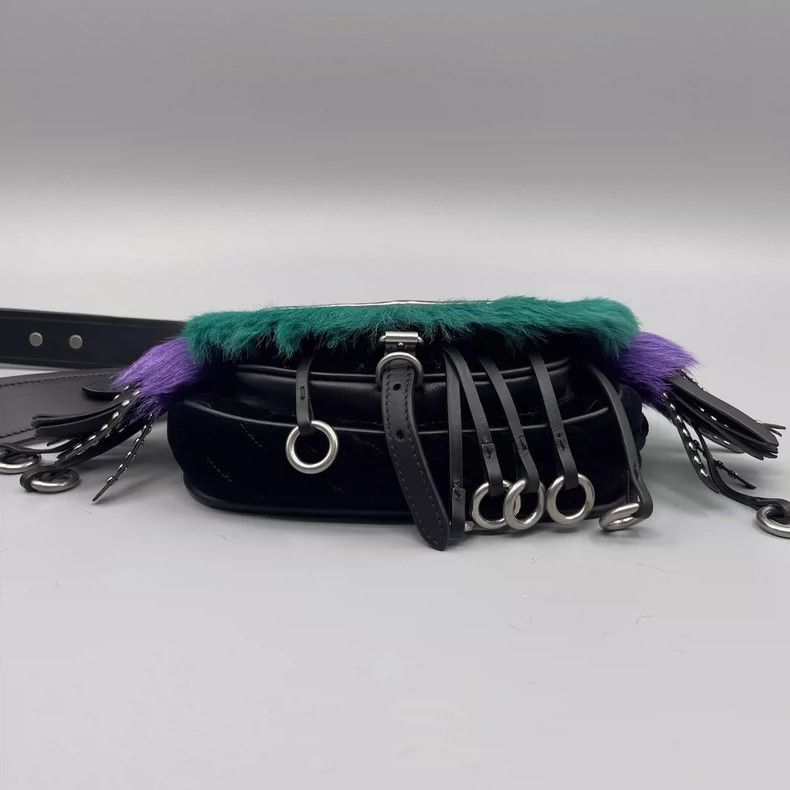 Prada Prada Pony Hair Fringe Crossbody Bag-yf Size ONE SIZE - 3 Thumbnail