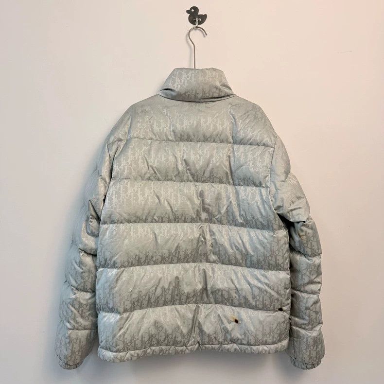 Dior Dior Classic Logo Puffer Jacket Silver-yf Size US L / EU 52-54 / 3 - 3 Thumbnail