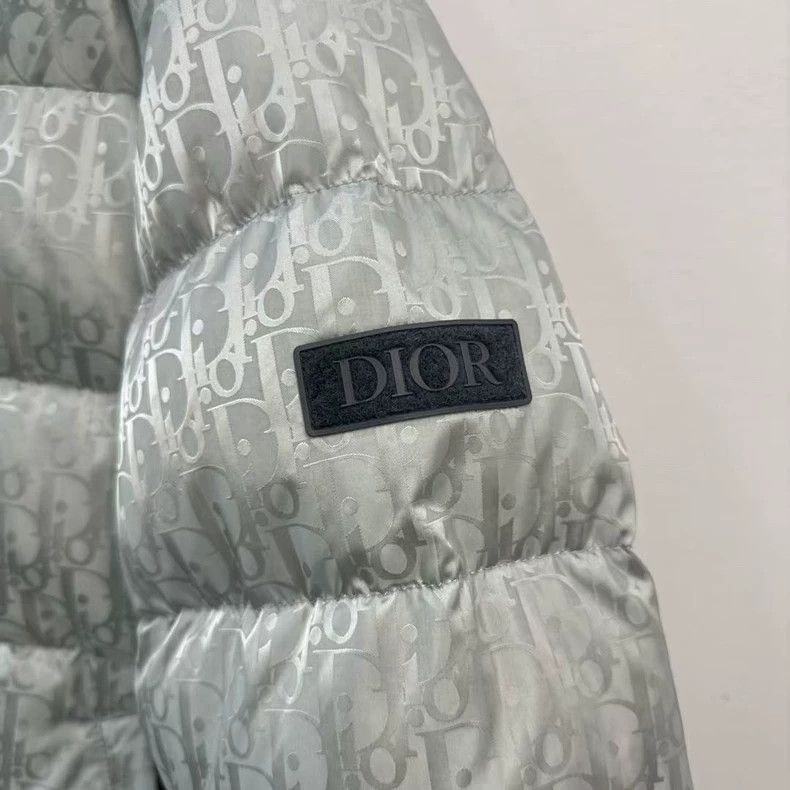 Dior Dior Classic Logo Puffer Jacket Silver-yf Size US L / EU 52-54 / 3 - 2 Thumbnail