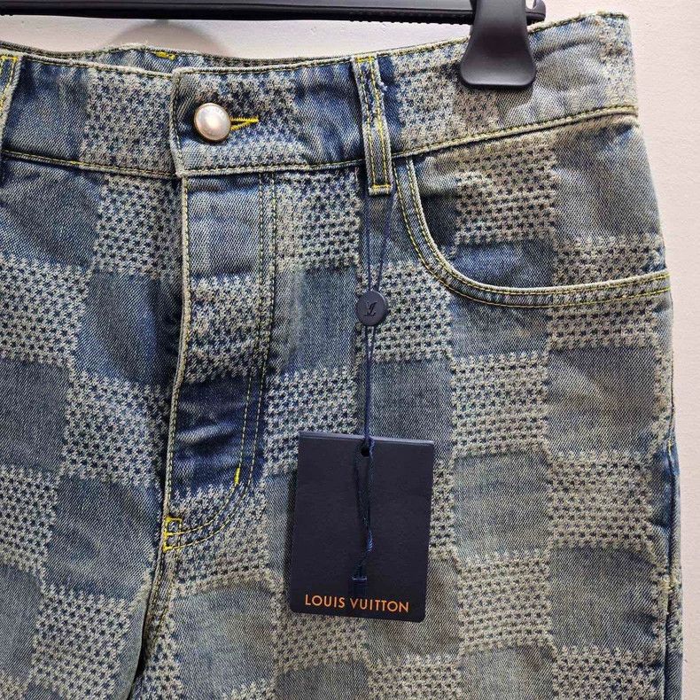 Louis Vuitton Louis Vuitton Checkered Flared Jeans Size 33-yf Size US 33 - 2 Thumbnail