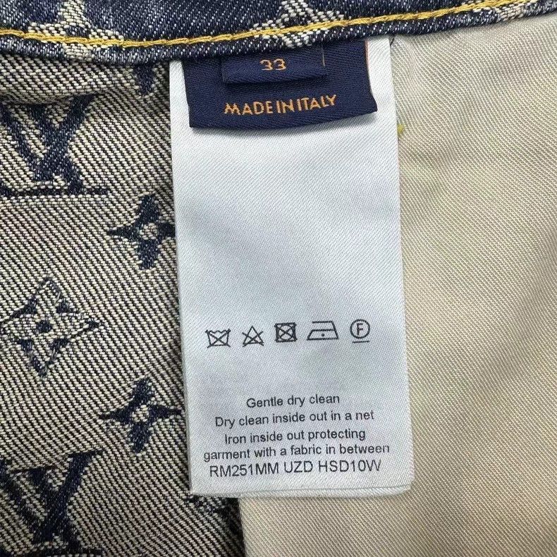 Louis Vuitton Louis Vuitton Patterned Denim Pants with Logo-yf Size US 33 - 5 Thumbnail
