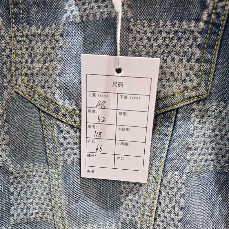 Louis Vuitton Louis Vuitton 3D Checkered Denim Jacket-yf Size US L / EU 52-54 / 3 - 4 Thumbnail