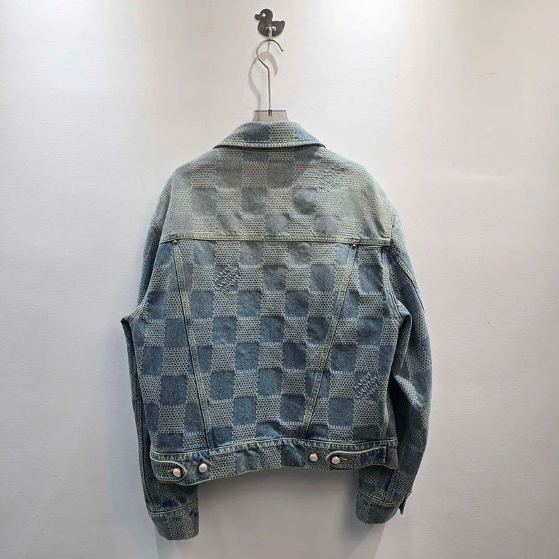 Louis Vuitton Louis Vuitton 3D Checkered Denim Jacket-yf Size US L / EU 52-54 / 3 - 3 Thumbnail
