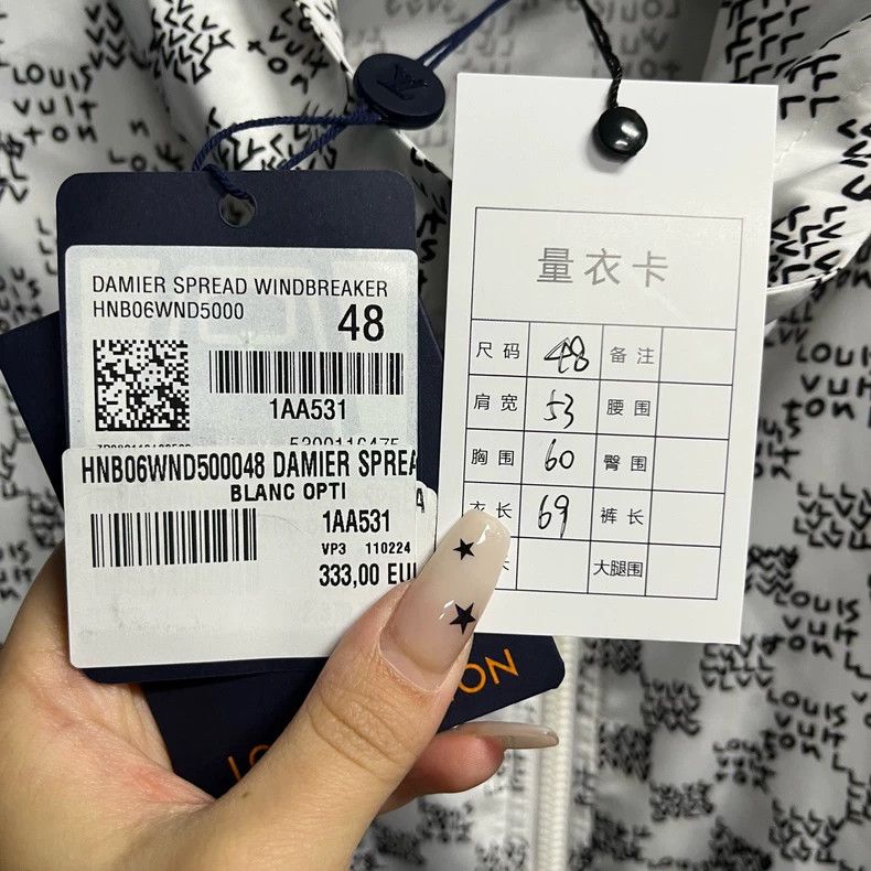 Louis Vuitton Beige Checkered Windbreaker Jacket-yf Size US L / EU 52-54 / 3 - 2 Thumbnail