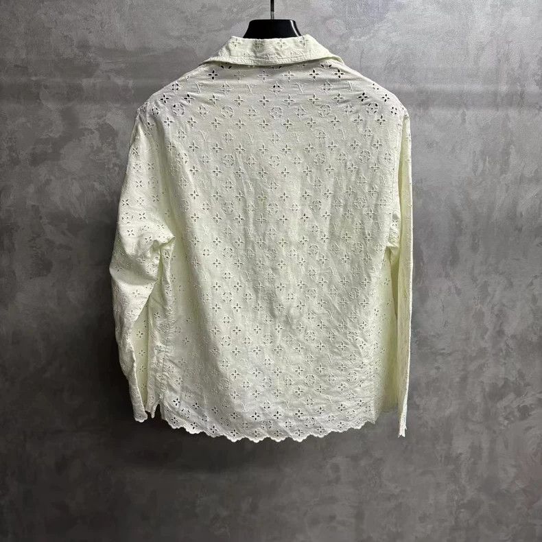 Louis Vuitton Louis Vuitton White Lace Sleeve Short Sleeve Top-yf Size US S / EU 44-46 / 1 - 2 Thumbnail