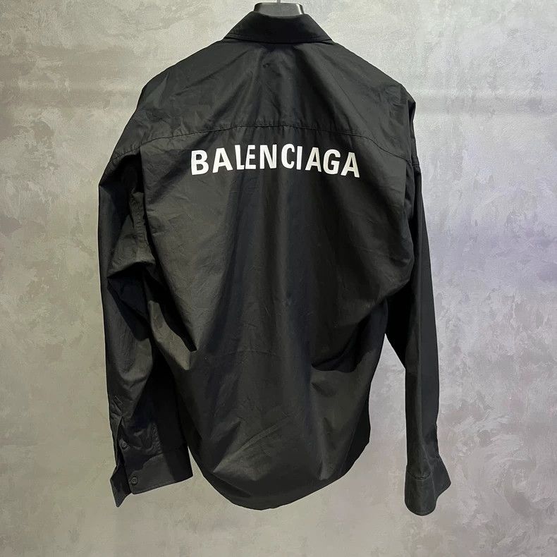 Balenciaga Black Long Sleeve Button-Up Shirt-yf Size US S / EU 44-46 / 1 - 6 Thumbnail