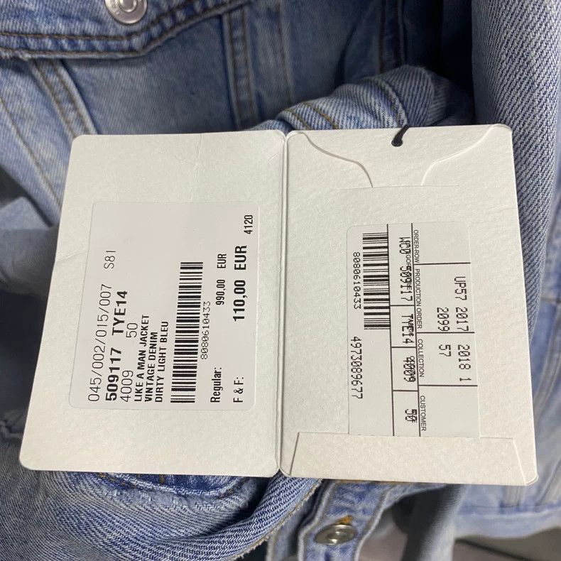 Balenciaga Balenciaga Light Blue Denim Jacket-yf Size US L / EU 52-54 / 3 - 6 Thumbnail