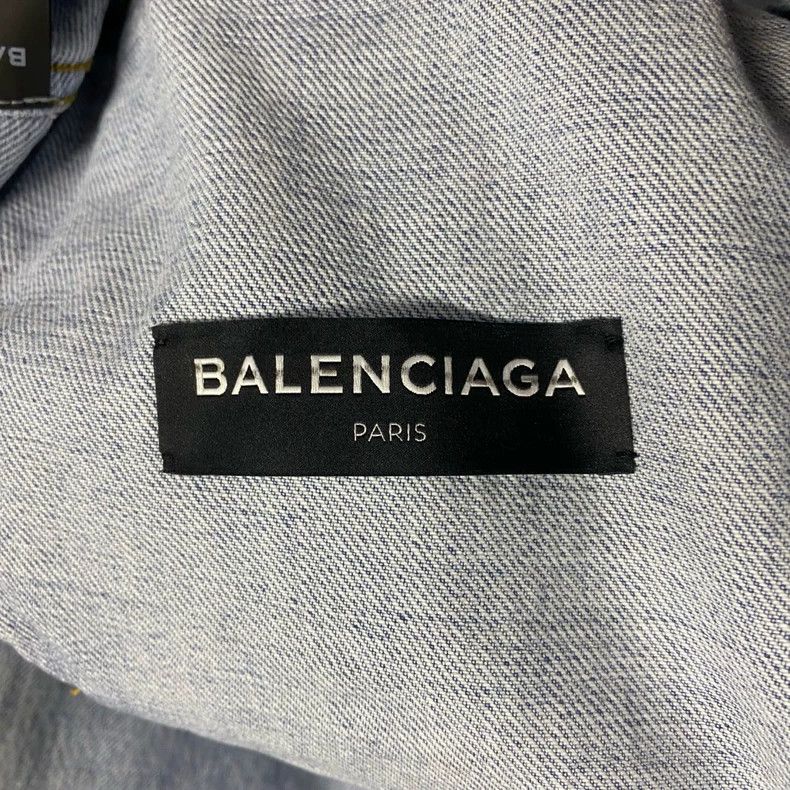 Balenciaga Balenciaga Light Blue Denim Jacket-yf Size US L / EU 52-54 / 3 - 3 Thumbnail