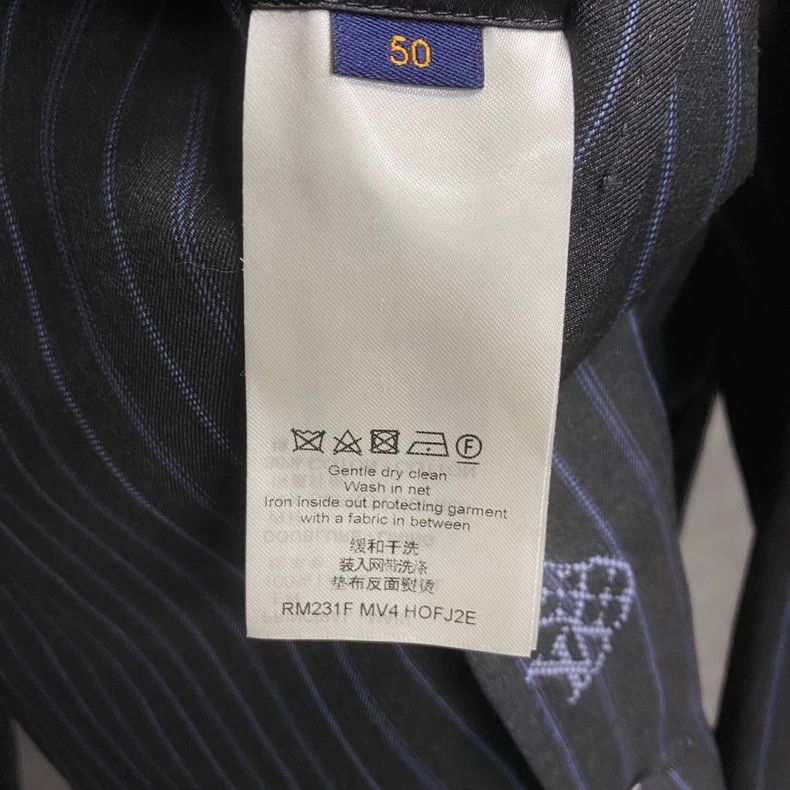 Louis Vuitton Louis Vuitton Gray Striped Suit Jacket-yf Size US L / EU 52-54 / 3 - 4 Thumbnail