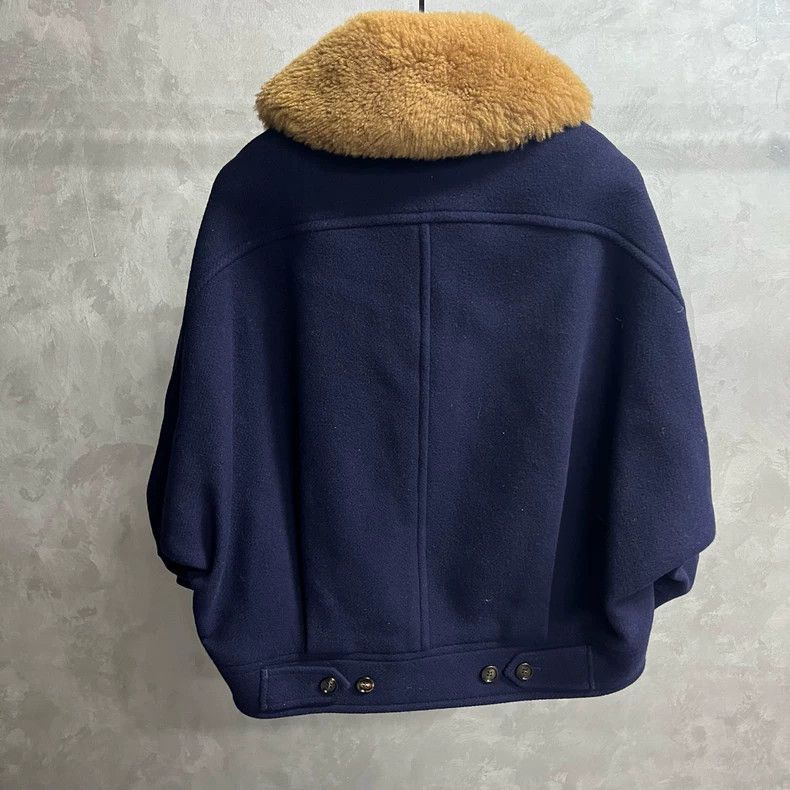 Chloe Chloe Blue Wool Zip Jacket with Fur Collar-yf Size US S / EU 44-46 / 1 - 5 Thumbnail
