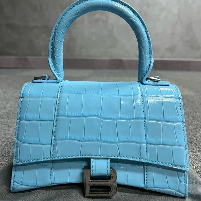 Balenciaga Balenciaga Croc Texture Mini Handbag-yf Size ONE SIZE - 4 Thumbnail