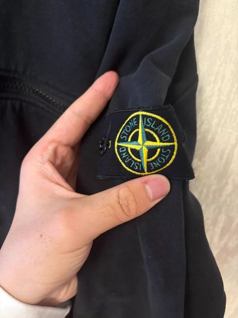 Stone Island Stone Island Black Logo Zip Up Jacket-yf Size US XXL / EU 58 / 5 - 3 Thumbnail