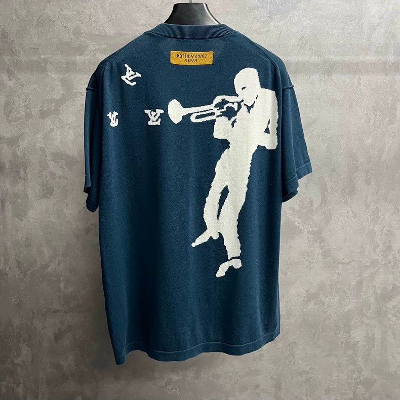 Louis Vuitton Louis Vuitton Blue Logo T-shirt Size M-yf Size US M / EU 48-50 / 2 - 5 Thumbnail