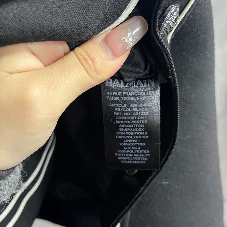 Balmain Balmain Black and White Baseball Jacket-yf Size US M / EU 48-50 / 2 - 3 Thumbnail