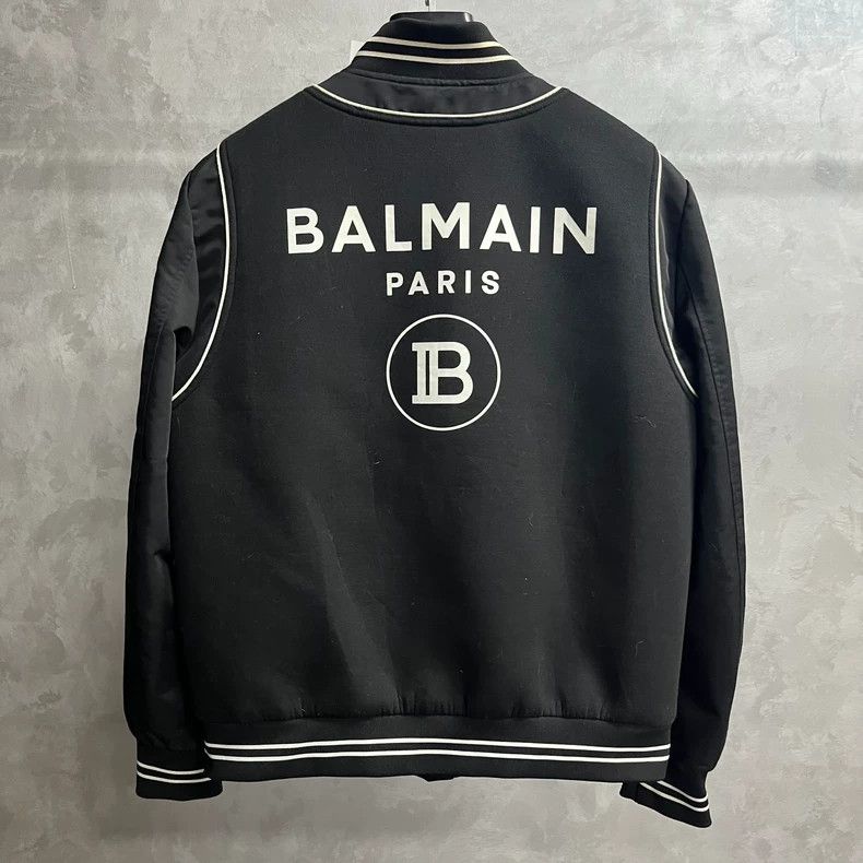 Balmain Balmain Black and White Baseball Jacket-yf Size US M / EU 48-50 / 2 - 5 Thumbnail