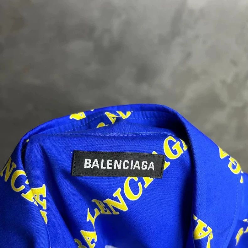 Balenciaga Balenciaga Logo Print Short Sleeve Shirt-yf Size US S / EU 44-46 / 1 - 4 Thumbnail