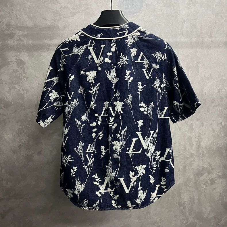 Louis Vuitton Louis Vuitton Blue Short Sleeve Shirt-yf Size US XS / EU 42 / 0 - 4 Thumbnail