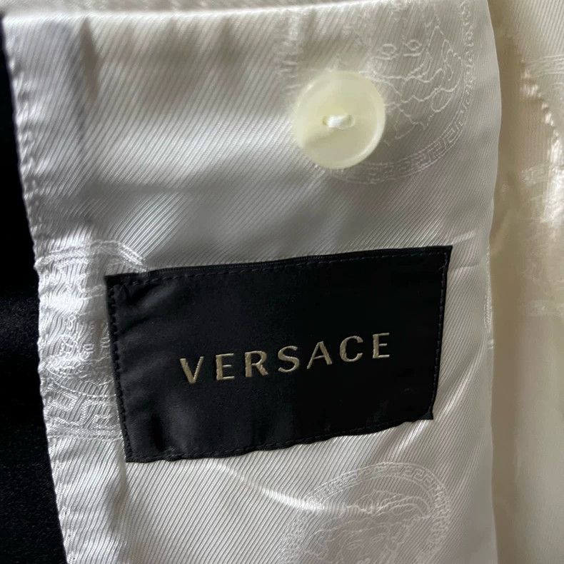 Versace Versace White Black Color Block Tuxedo Jacket-yf Size US L / EU 52-54 / 3 - 6 Thumbnail