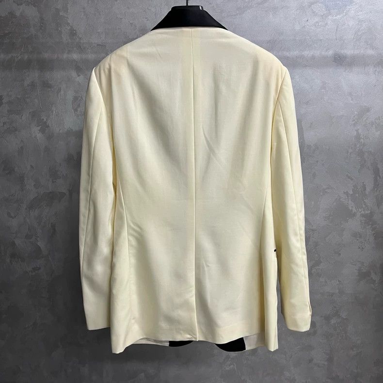 Versace Versace White Black Color Block Tuxedo Jacket-yf Size US L / EU 52-54 / 3 - 2 Thumbnail
