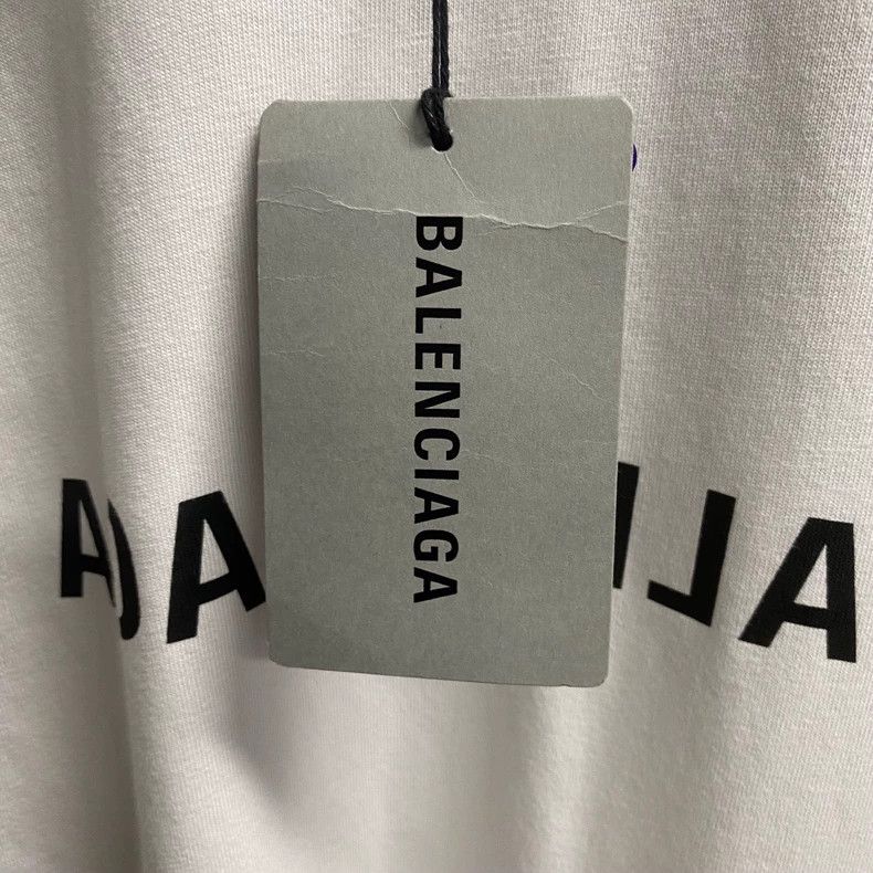 Balenciaga Balenciaga White Logo Short Sleeve T-Shirt-yf Size US S / EU 44-46 / 1 - 4 Thumbnail