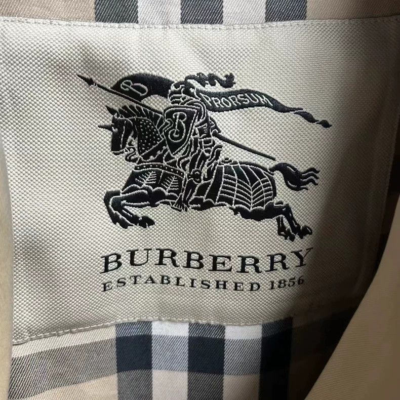 Burberry Classic Khaki Check Logo Jacket Coat-yf Size US L / EU 52-54 / 3 - 3 Thumbnail