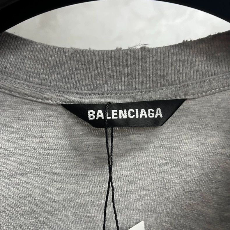 Balenciaga Gray Casual Long Sleeve T-Shirt Balenciaga-yf Size US XS / EU 42 / 0 - 2 Thumbnail