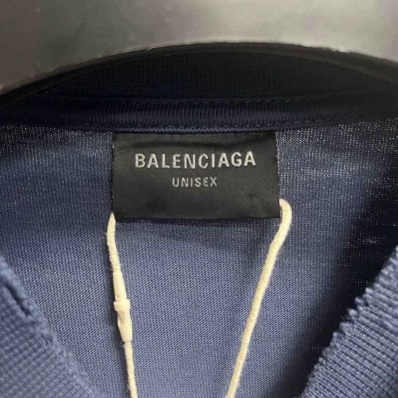 Balenciaga Balenciaga Blue Letter Print Short Sleeve Shirt-yf Size US S / EU 44-46 / 1 - 2 Thumbnail