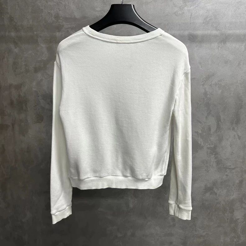 Chloe White Pineapple Embroidered Logo Sweatshirt-yf Size US S / EU 44-46 / 1 - 2 Thumbnail