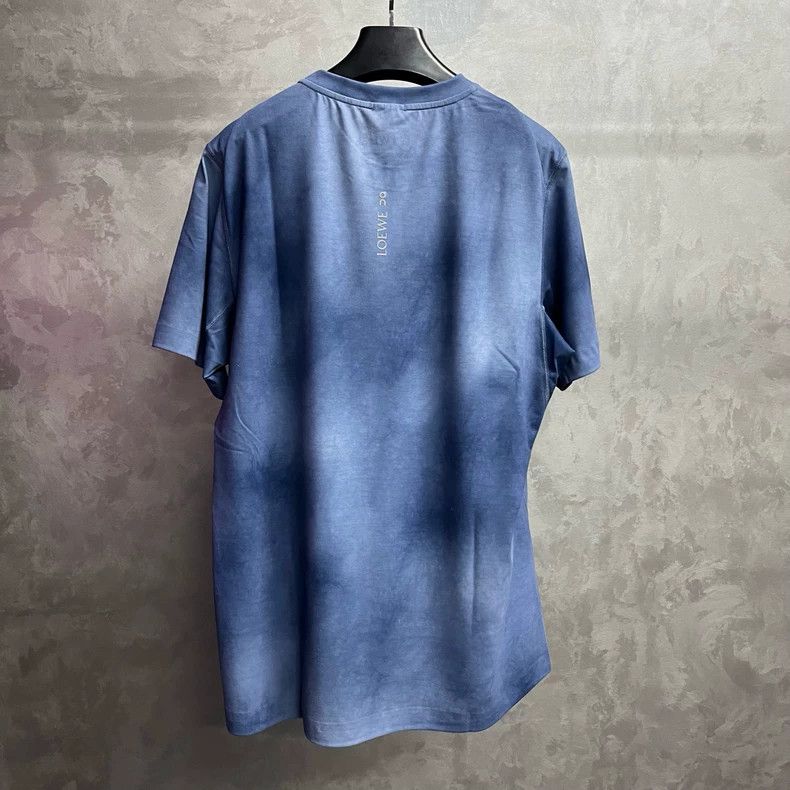 Loewe Loewe Blue Tie-Dye Logo Short Sleeve Shirt-yf Size US L / EU 52-54 / 3 - 5 Thumbnail