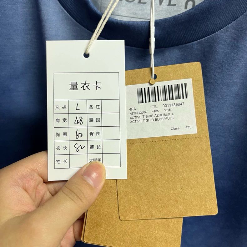 Loewe Loewe Blue Tie-Dye Logo Short Sleeve Shirt-yf Size US L / EU 52-54 / 3 - 3 Thumbnail