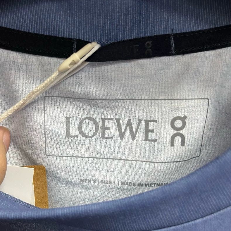 Loewe Loewe Blue Tie-Dye Logo Short Sleeve Shirt-yf Size US L / EU 52-54 / 3 - 2 Thumbnail