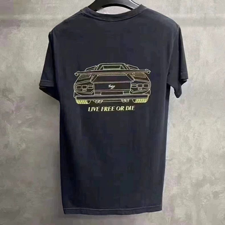 Moncler Genius Black Yellow Car Print Short Sleeve T-shirt-yf Size US S / EU 44-46 / 1 - 2 Thumbnail