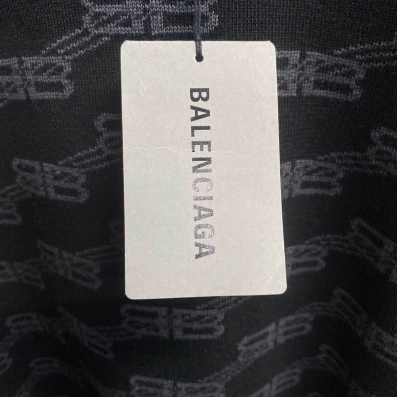 Balenciaga Balenciaga Black Logo Pattern Knit Sweater-yf Size US S / EU 44-46 / 1 - 5 Thumbnail