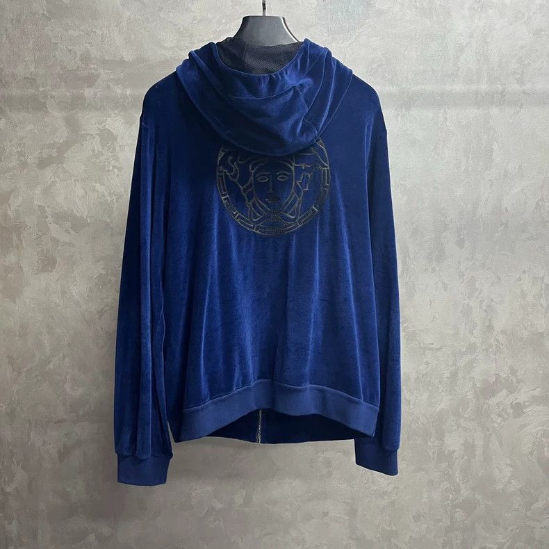 Versace Versace Blue Medusa Logo Zip Jacket-yf Size US L / EU 52-54 / 3 - 4 Thumbnail
