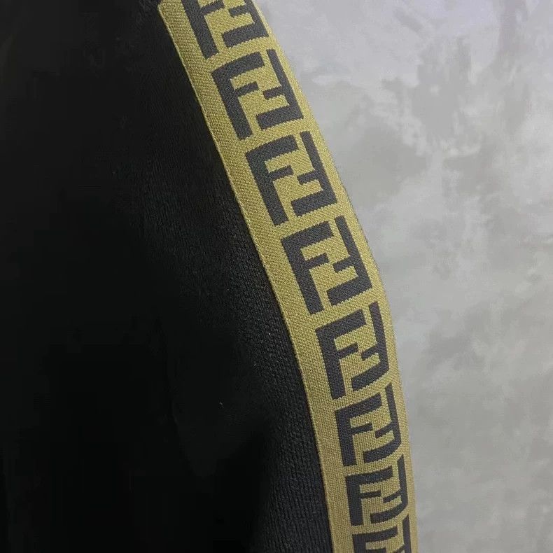 Fendi Fendi Black Wool Jacket with Logo Design-yf Size US L / EU 52-54 / 3 - 3 Thumbnail
