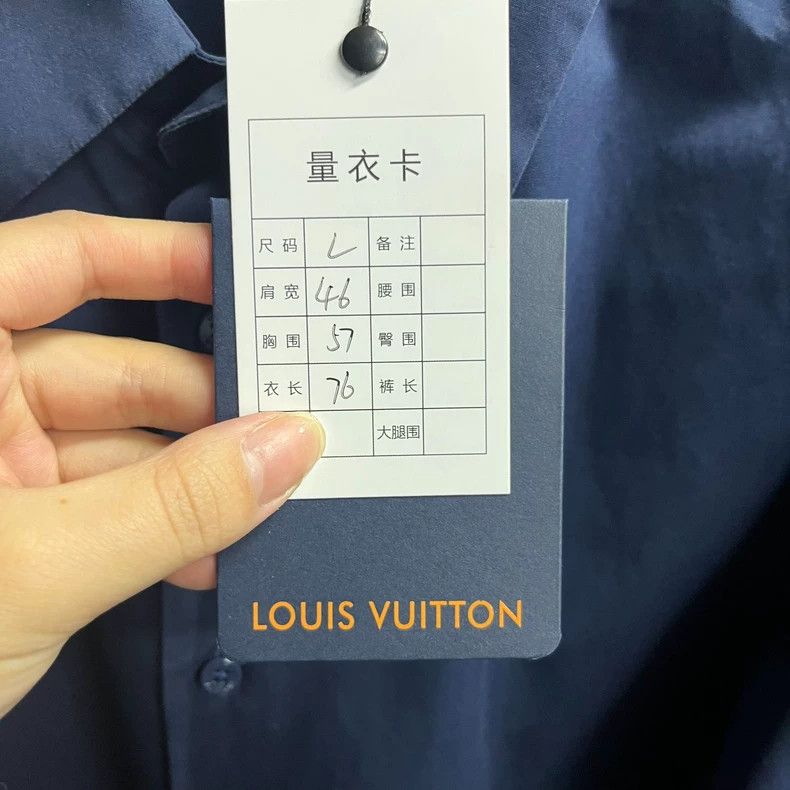 Louis Vuitton Louis Vuitton Navy Long Sleeve Shirt-yf Size US L / EU 52-54 / 3 - 2 Thumbnail